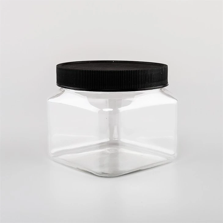 Square Plastic Jars With Lids