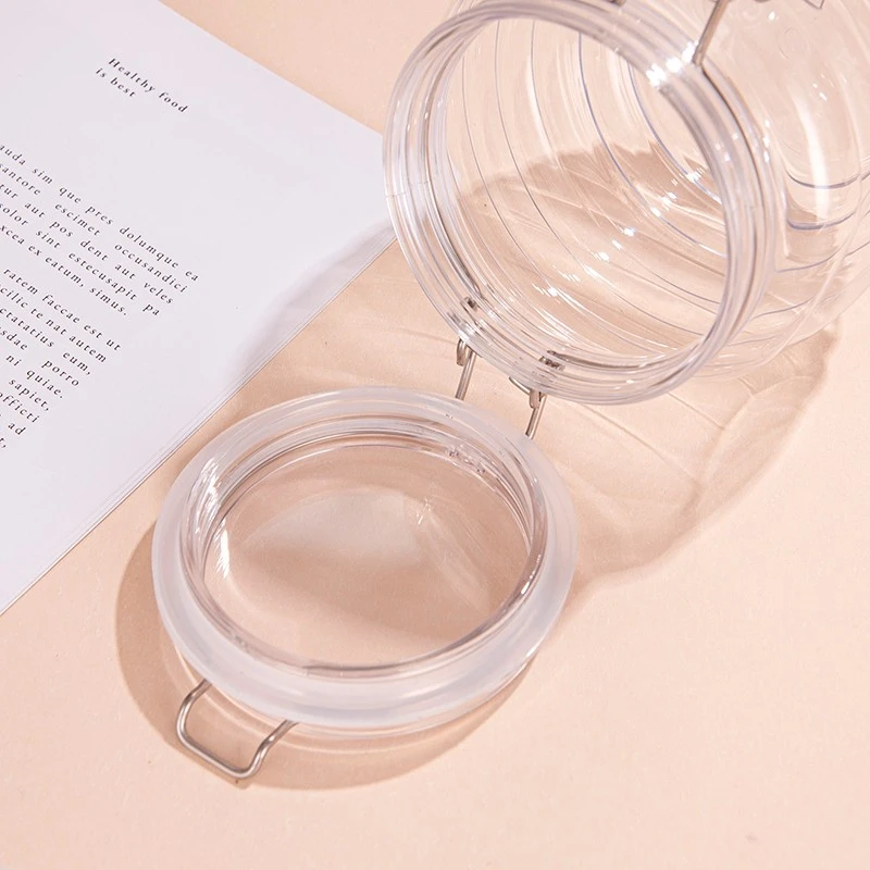 Plastic Jars With Clamp Lid